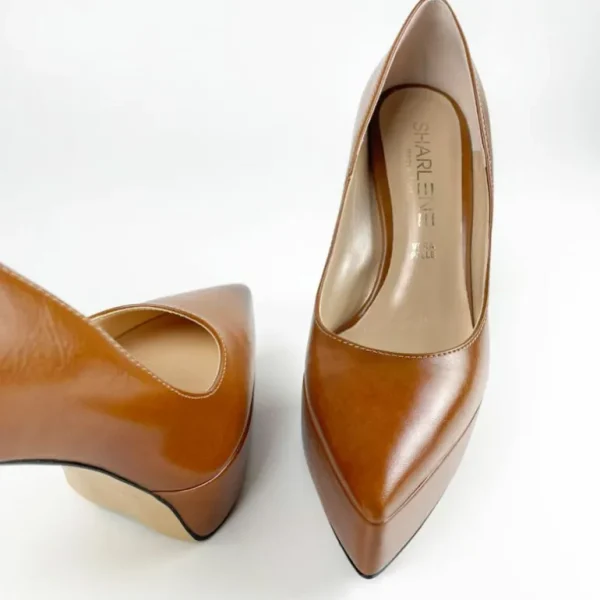 Clearance SHARLENE CALZATURE Décolleté pelle – COD. 38049 Cognac